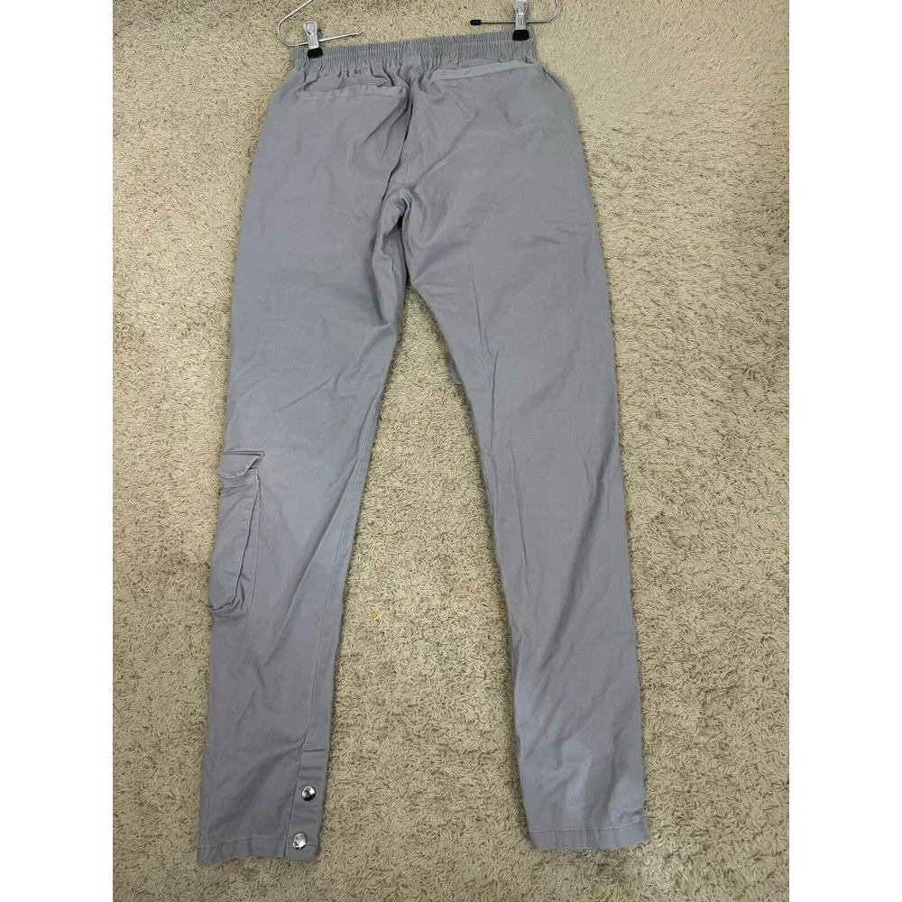 Hood Couture Mens Pull On Gray Cargo Pants Size XS Grunge Streetwear Hip Hop Y2K - Picture 12 of 13
